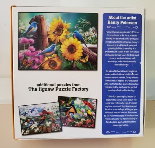 Jigsaw Puzzle Factory, Songbirds LOT OF THREE, 550 pieces. Used, complete in box - Thumbnail 10