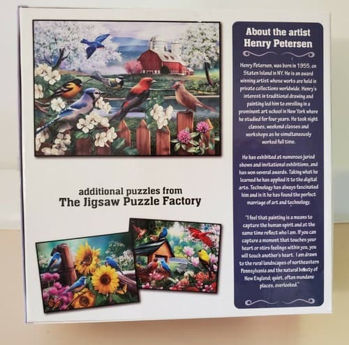 Jigsaw Puzzle Factory, Songbirds LOT OF THREE, 550 pieces. Used, complete in box - Thumbnail 6