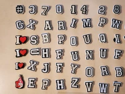 LOT(70) Shoe Charms 'LETTERS' shoe jibbitz for sandals cloggs. Fits adult & you - Thumbnail 3