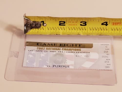 2003 NCAA Ohio State Univ ticket stub. NOV 15 2003 v Purdue (16-13W) Two avail - Thumbnail 8