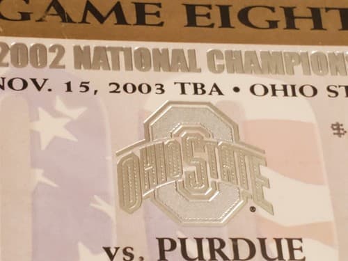 2003 NCAA Ohio State Univ ticket stub. NOV 15 2003 v Purdue (16-13W) Two avail - Thumbnail 6