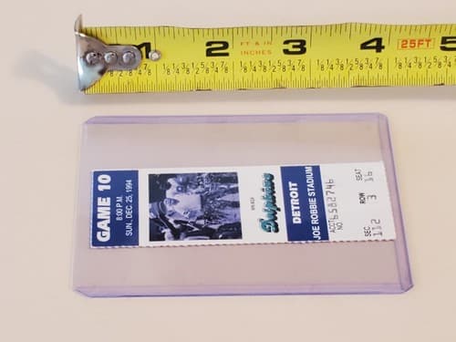 1994 NFL Miami Dolphins Ticket stub. DEC 25 94 v Detroit Lions 2 ava. Shula #324 - Thumbnail 15