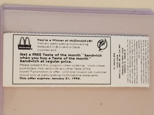 1995 NFL Miami Dolphins Ticket stub. SEP 18 1995 v Pittsburgh Steelers. TWO ava - Thumbnail 2