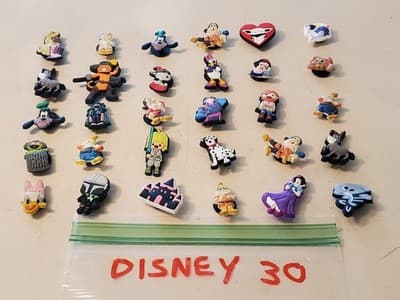 LOT(30) CROCS Charms 'DISNEY' shoe jibbitz for sandals cloggs. Fits adult &yout - Thumbnail 2