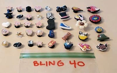 LOT(40) SHOE Charms 'BLINGS' shoe jibbitz for sandals cloggs. Fits adult & yout - Thumbnail 2