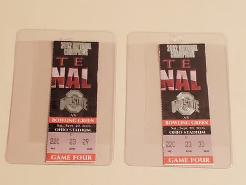 2003 NCAA Ohio State Univer ticket stub. SEP 20 2003 v Bowling Green 24-17W - Thumbnail 3
