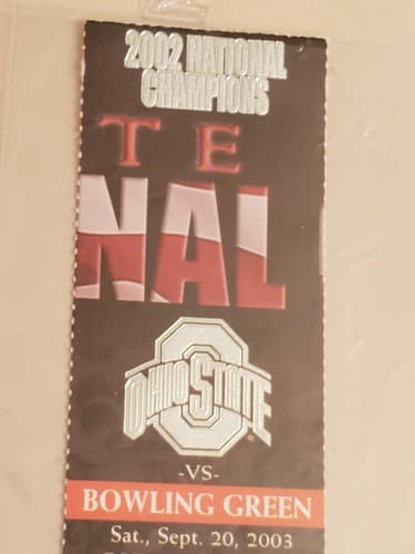 2003 NCAA Ohio State Univer ticket stub. SEP 20 2003 v Bowling Green 24-17W - Thumbnail 14