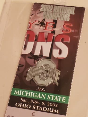 2003 NCAA Ohio State University ticket stub NOV 8 2003 v Michigan State 33-23W - Thumbnail 12