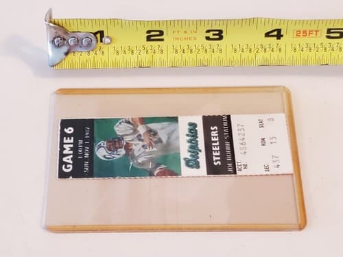1987 NFL Miami Dolphins Ticket stub. NOV 1 87 v Pittsburgh Steelers. DAN MARINO - Thumbnail 6