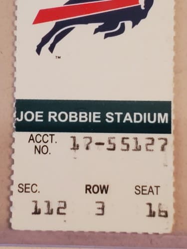 1995 NFL Miami Dolphins Ticket stub. OCT 29 1995 v Buffalo Bills. TWO ava - Thumbnail 10