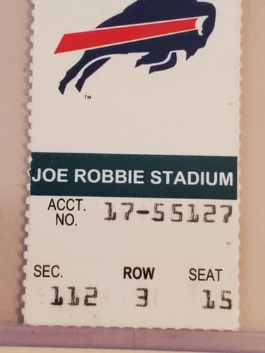 1995 NFL Miami Dolphins Ticket stub. OCT 29 1995 v Buffalo Bills. TWO ava - Thumbnail 4