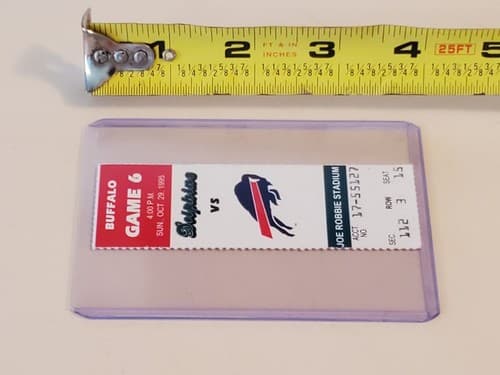 1995 NFL Miami Dolphins Ticket stub. OCT 29 1995 v Buffalo Bills. TWO ava - Thumbnail 7