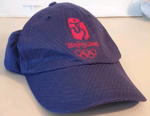 Rare 2008 BEIJING Olympics ball cap hat, blue. Official souvenier quick-dry rip - Thumbnail 6
