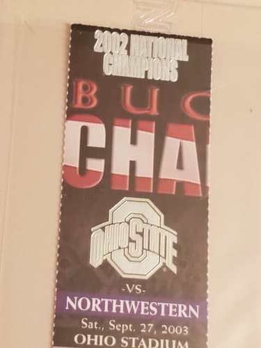 2003 NCAA Ohio State Univ ticket stub. SEP 27 2003 v Northwestern (20-0W) 2 ava - Thumbnail 7