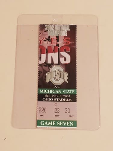 2003 NCAA Ohio State University ticket stub NOV 8 2003 v Michigan State 33-23W - Thumbnail 11