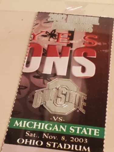 2003 NCAA Ohio State University ticket stub NOV 8 2003 v Michigan State 33-23W - Thumbnail 14