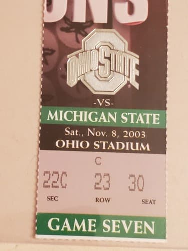 2003 NCAA Ohio State University ticket stub NOV 8 2003 v Michigan State 33-23W - Thumbnail 10