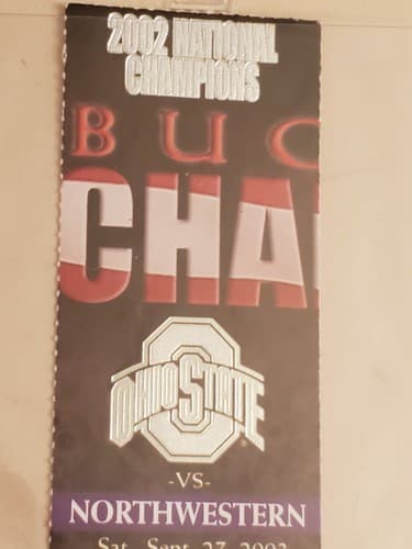 2003 NCAA Ohio State Univ ticket stub. SEP 27 2003 v Northwestern (20-0W) 2 ava - Thumbnail 13
