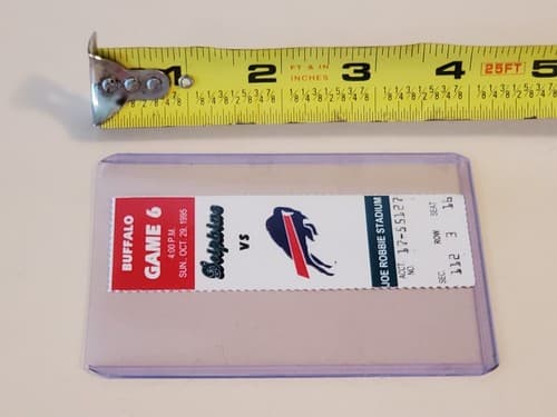 1995 NFL Miami Dolphins Ticket stub. OCT 29 1995 v Buffalo Bills. TWO ava - Thumbnail 13