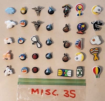 LOT(35) CROCS Charms 'MISC' shoe jibbitz for sandals cloggs. Fits adult & youth - Image 1