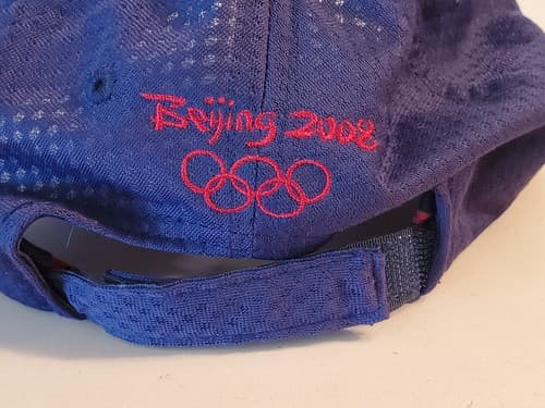 Rare 2008 BEIJING Olympics ball cap hat, blue. Official souvenier quick-dry rip - Thumbnail 5