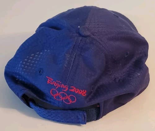 Rare 2008 BEIJING Olympics ball cap hat, blue. Official souvenier quick-dry rip - Thumbnail 4