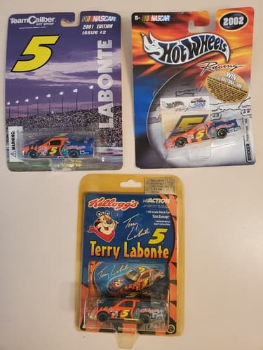 NASCAR TERRY LABONTE Car LOT OF 3. a.02 Hot Wheels b.01 Caliber c.01 Action - Image 1