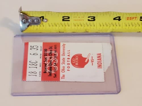 1981 NCAA Ohio State University ticket stub. OCT 24 1981 v Indiana (29-10W) - Thumbnail 7