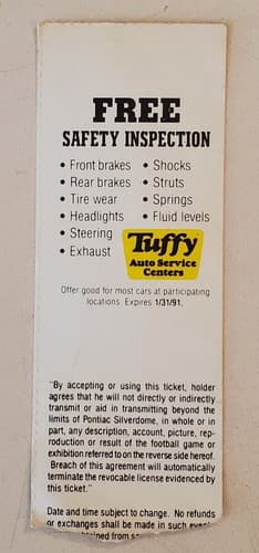 1989 NFL Detroit Lions Ticket Stub Aug 1989 Kansas City Chiefs @Lions 108A 32 15 - Thumbnail 2