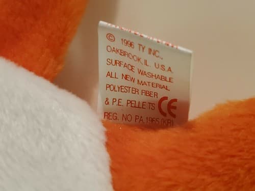TY Beanie Babies "Sly". 1996 rare. Red fox with big silky tail with tag. Sly fox - Thumbnail 9