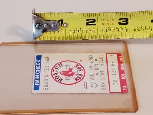 1983 MLB Boston Red Sox Ticket Stub. JUL 9 1983 v California Angels (10-3 W). - Thumbnail 7