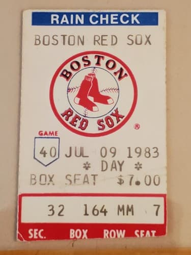 1983 MLB Boston Red Sox Ticket Stub. JUL 9 1983 v California Angels (10-3 W). - Image 1