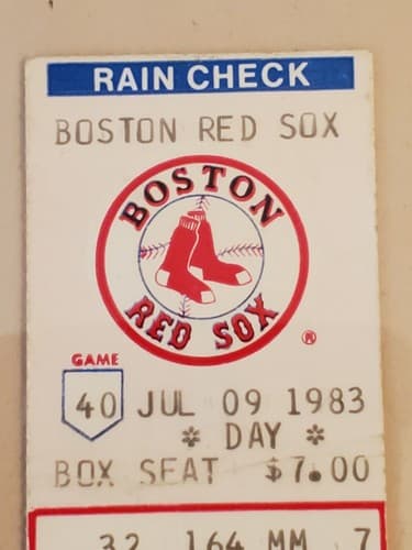1983 MLB Boston Red Sox Ticket Stub. JUL 9 1983 v California Angels (10-3 W). - Thumbnail 5