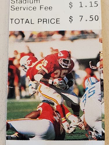 1989 NFL Detroit Lions Ticket Stub Aug 1989 Kansas City Chiefs @Lions 108A 32 15 - Thumbnail 4