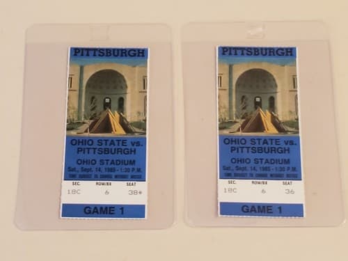 1985 NCAA Ohio State University ticket stub. SEP 14 1985 v Pittsburgh (10-7W) - Thumbnail 3