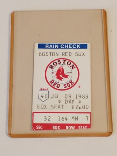1983 MLB Boston Red Sox Ticket Stub. JUL 9 1983 v California Angels (10-3 W). - Thumbnail 6
