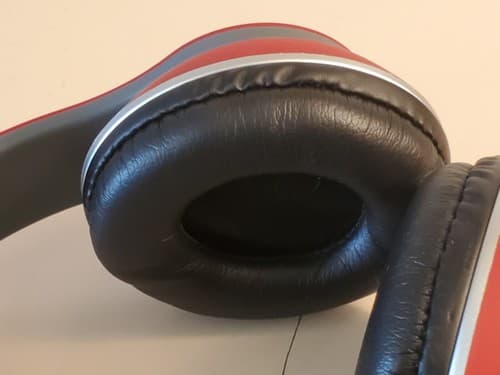 VOLKANO Gaming Headset w removable microphone. RARE RED. Wired Foldable. Tested - Thumbnail 7