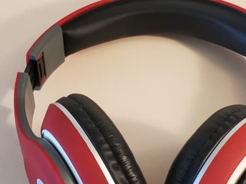 VOLKANO Gaming Headset w removable microphone. RARE RED. Wired Foldable. Tested - Thumbnail 11