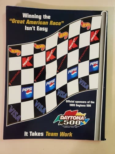Official 1999 Daytona 500 NASCAR Race Program - Dale Earnhardt cover, LOT - Thumbnail 5