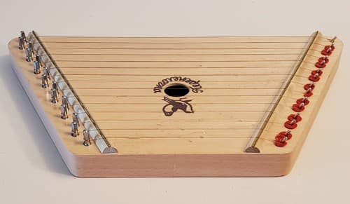 Vtg THE MUSIC MAKER Wooden Lap Harp Nepenenoyka. 15 string Musical Instrument. - Thumbnail 4