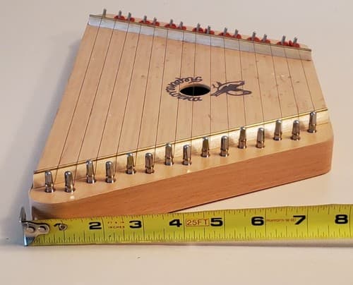 Vtg THE MUSIC MAKER Wooden Lap Harp Nepenenoyka. 15 string Musical Instrument. - Thumbnail 8