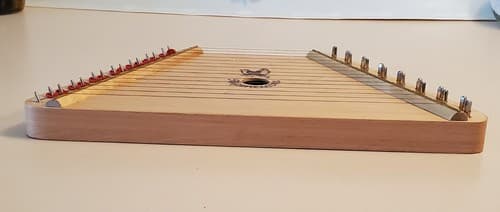 Vtg THE MUSIC MAKER Wooden Lap Harp Nepenenoyka. 15 string Musical Instrument. - Thumbnail 6