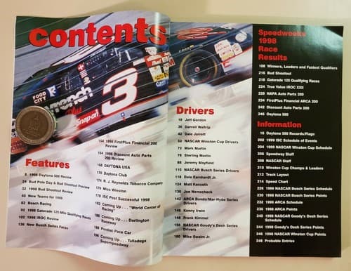 Official 1999 Daytona 500 NASCAR Race Program - Dale Earnhardt cover, LOT - Thumbnail 6