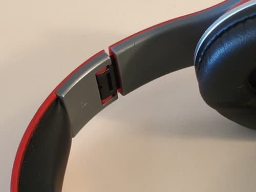 VOLKANO Gaming Headset w removable microphone. RARE RED. Wired Foldable. Tested - Thumbnail 9
