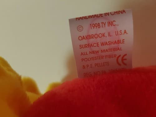 TY Beanie Babies "Jabber". 1997 rare. Colorful parrot with big eyes with tag. - Thumbnail 9