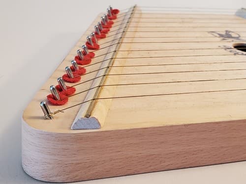 Vtg THE MUSIC MAKER Wooden Lap Harp Nepenenoyka. 15 string Musical Instrument. - Thumbnail 5
