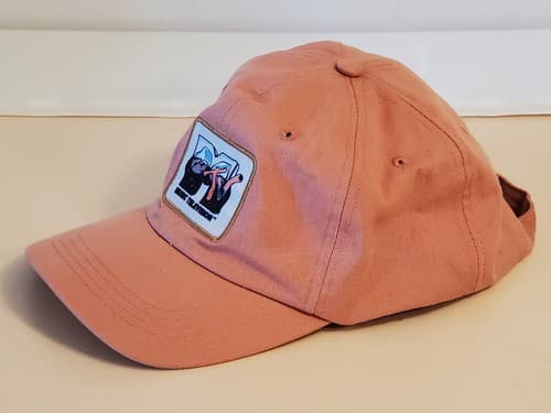 MTV MUSIC TELEVISION Hat Ball Cap, peach pink cotton, patch ICE CUBE logo - Thumbnail 2