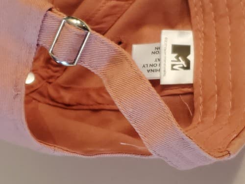 MTV MUSIC TELEVISION Hat Ball Cap, peach pink cotton, patch ICE CUBE logo - Thumbnail 10