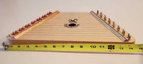 Vtg THE MUSIC MAKER Wooden Lap Harp Nepenenoyka. 15 string Musical Instrument. - Thumbnail 9