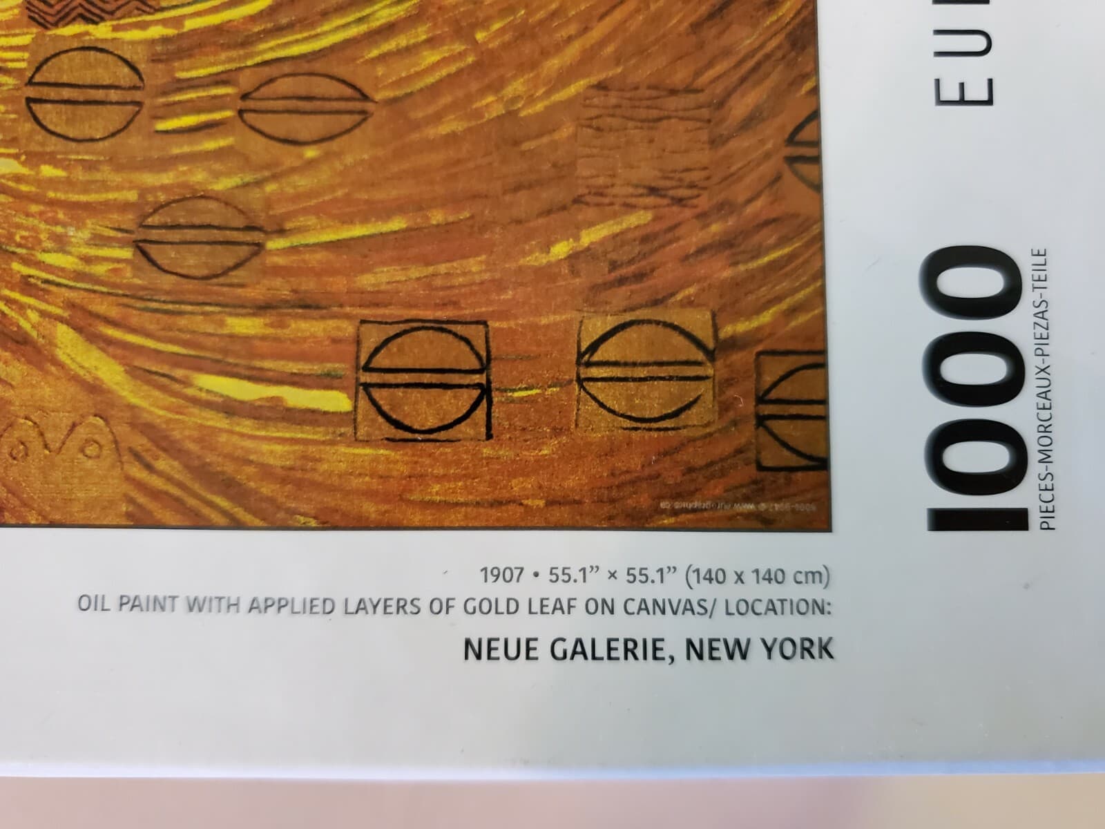 Gustav Klimt EuroGraphics Puzzle (#6000-9947). 1000 pcs, 19-1/4" x 26-5/8" Adele - Thumbnail 4